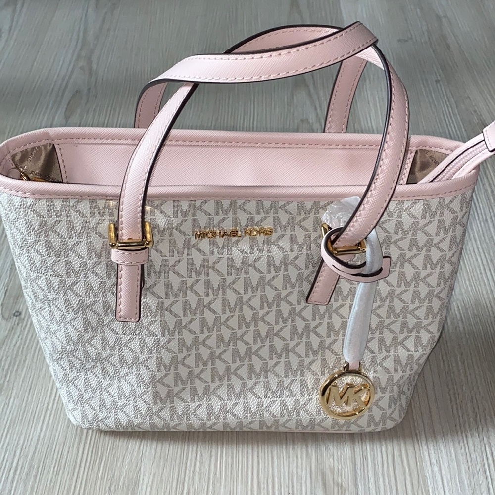 Like New✨ Michael Kors Jet Set Top-Zip Tote Bag with extra strap